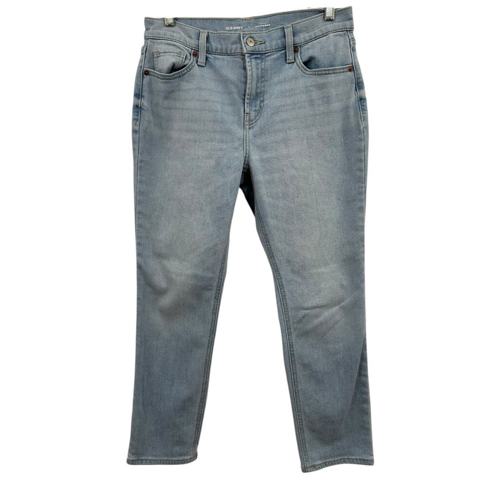 Old Navy Mid Rise Boyfriend Jeans Size 2 Women's Light Wash Stretch
